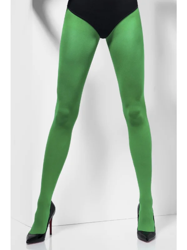 Overstock Sale Opaque Tights, Green