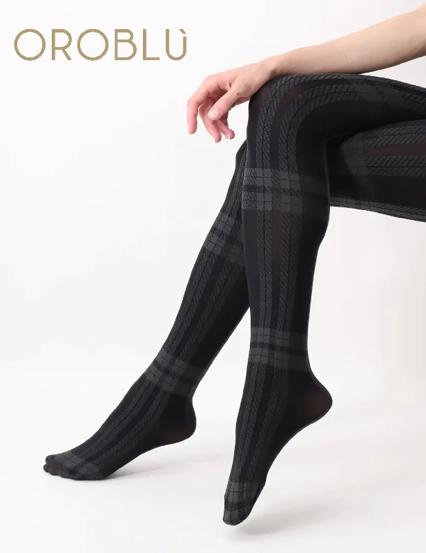 Weekend Steals Await Oroblu All Colours Scottish Tight Black/Grey VOBC67908