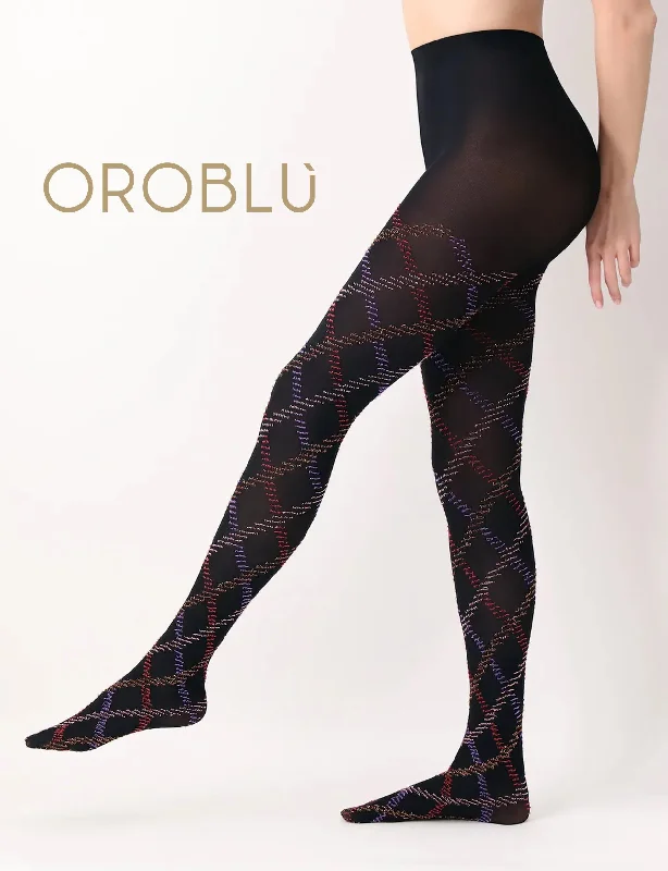 Extra Savings Oroblu Fur Tartan Tight Black/Violet