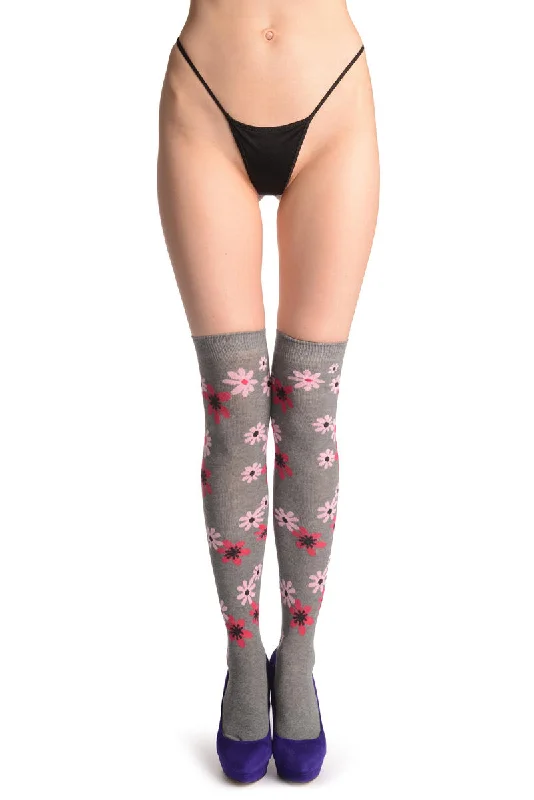 Weekend Bargains to Cherish Pink & Red Flowers On Grey