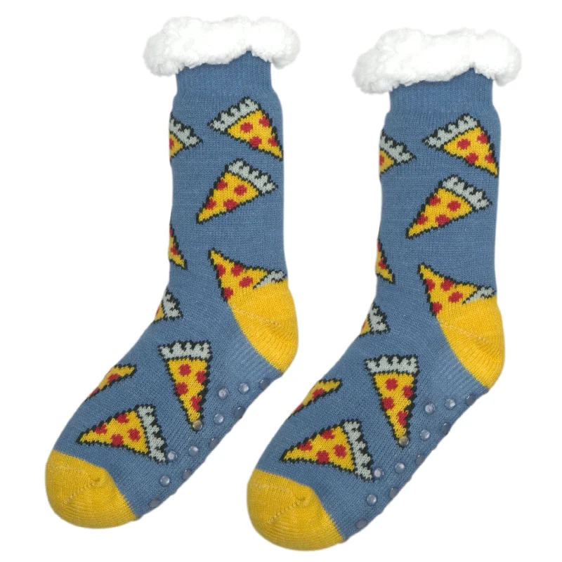 Crazy Savings Pizza Time Sherpa Slipper Socks