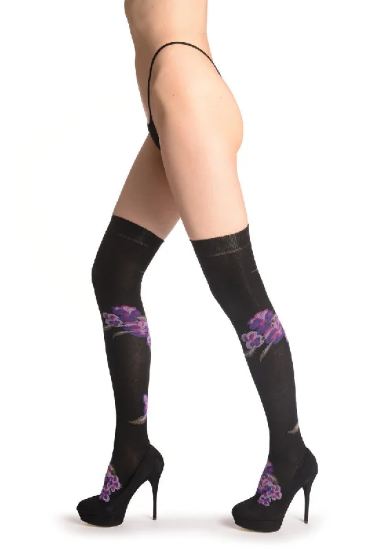 Weekend Deals That Dazzle Purple Viola Flowers On Black