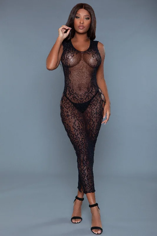 Weekend Discounts to Relish Queen Fallen For You Fishnet Maxi Dress