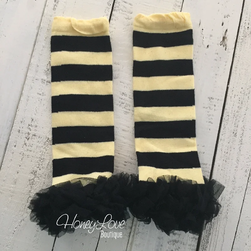 Can't Beat Leg Warmers - Yellow/Black Stripe Bumblebee