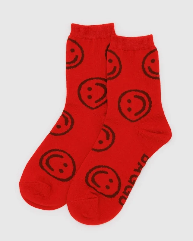 Weekend Specials to Relish Red Happy Crew Socks from BAGGU