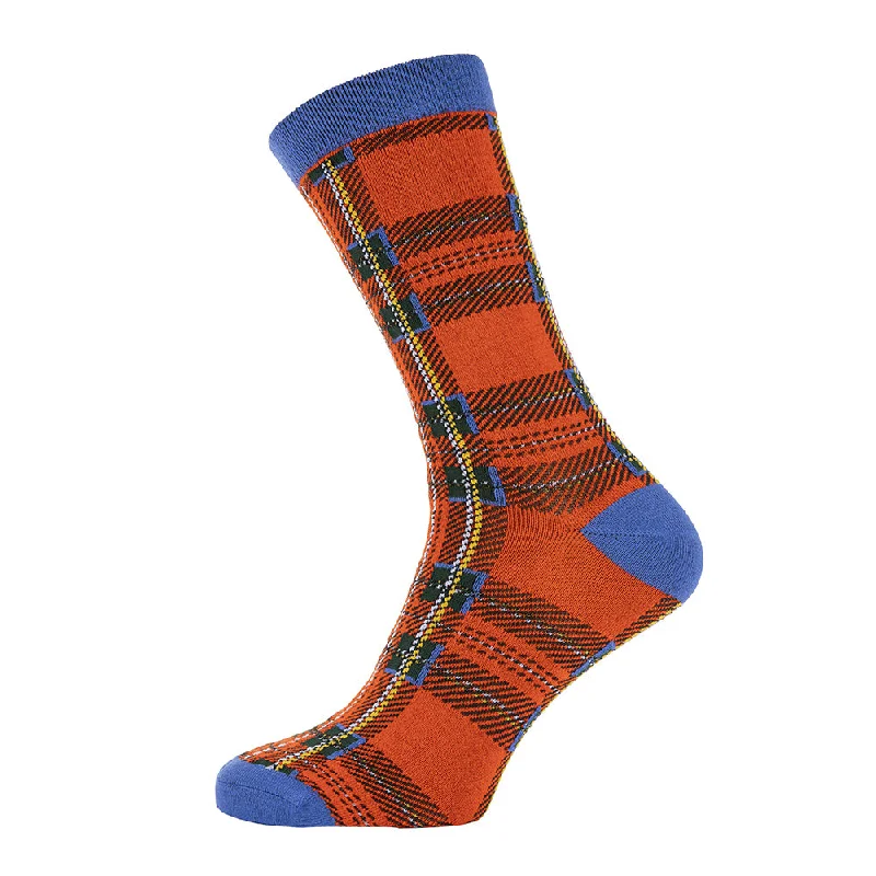 Hurry In Red tartan Bamboo socks