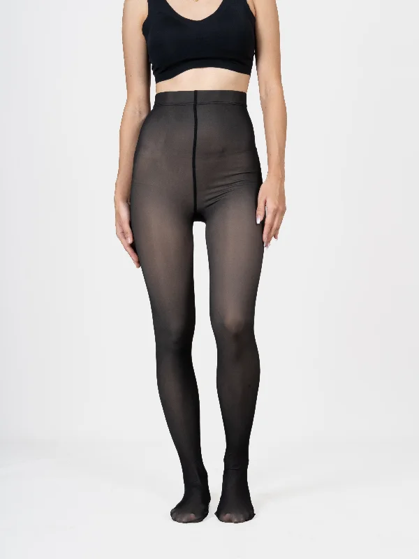 Weekend Deals to Brighten Your Day Sheer Effect No-Fur Opaque Stockings