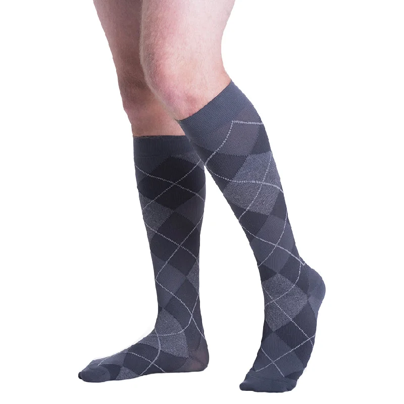 Limited Offer Sigvaris Well Being 183 Microfiber Shades Men's Closed Toe Socks - 15-20 mmHg