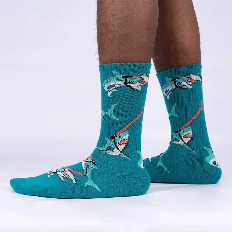 Steal Deal Sock It To Me Athletic Ribbed Crew Socks - Frikkin' Laser Beams (M/L)