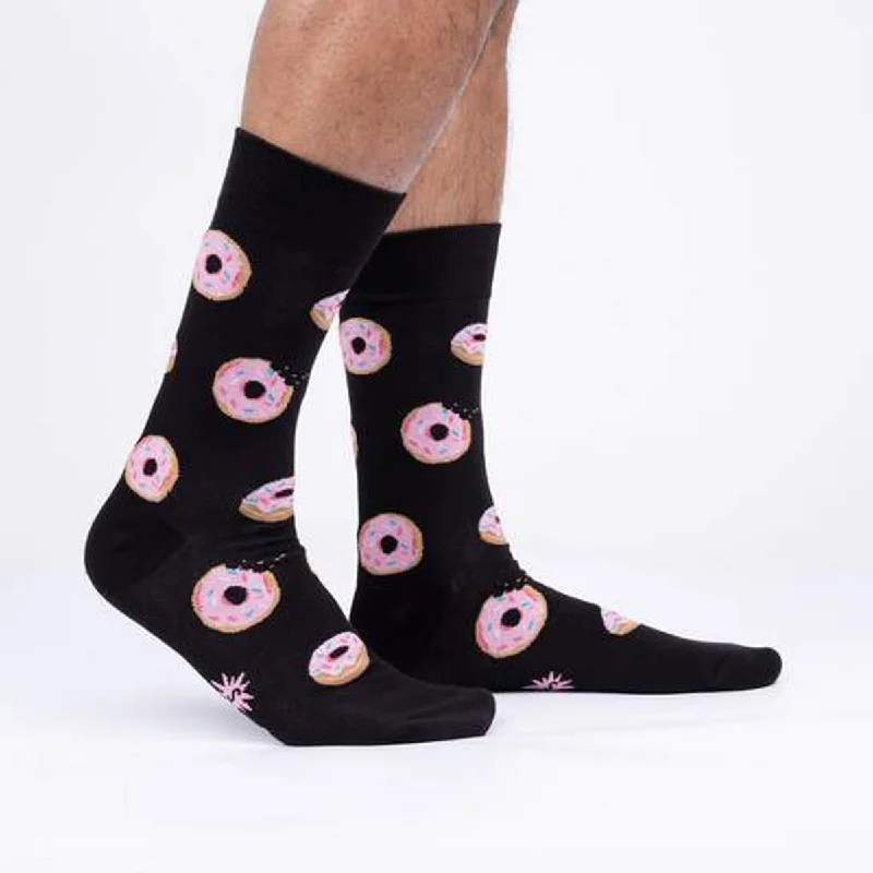 Big Deal Sock It To Me Men's Crew Socks - Donut Stop Believing