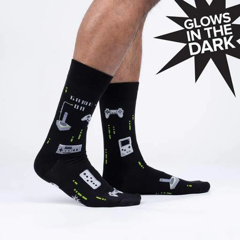 Early Access Sock It To Me Men's Crew Socks - Game On (Glow in the Dark)