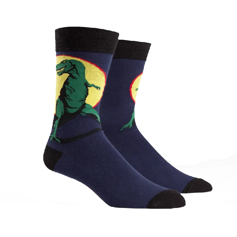 Weekend Specials to Delight Sock It To Me Men's Crew Socks - T-Rex