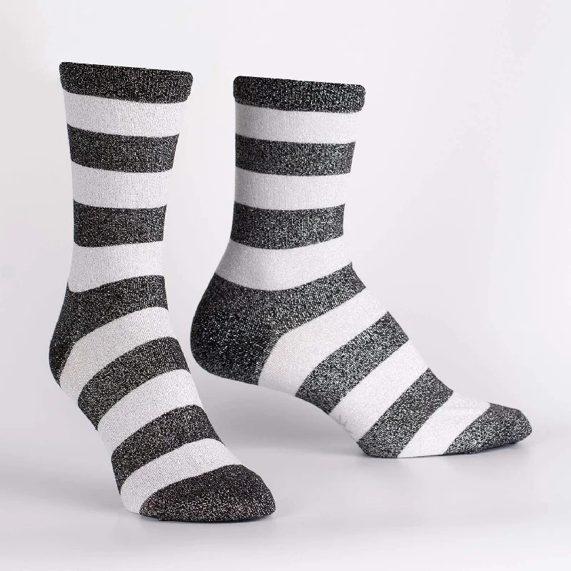Extra Savings Sock It To Me Women's Crew Socks - Puttin' on the Glitz (Shimmer!)
