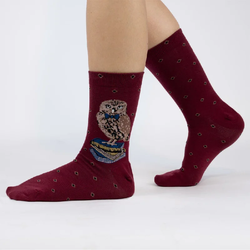 Weekend Deals That Sparkle Sock It To Me Women's Crew Socks - Reading is a Hoot