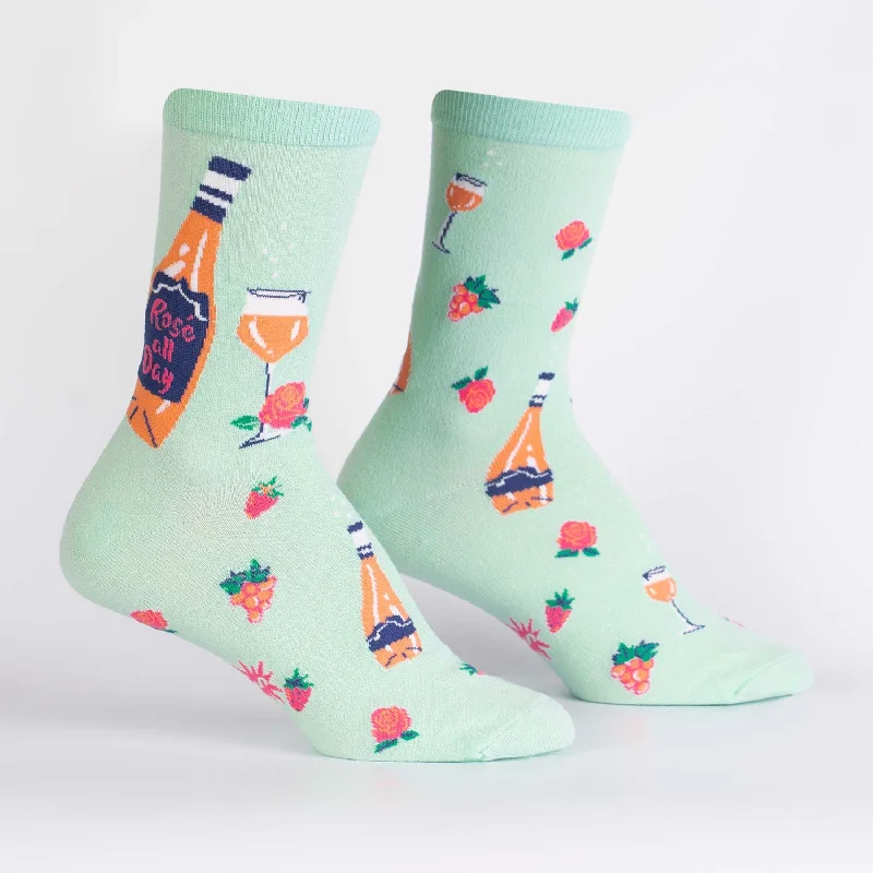 Big Deal Sock It To Me Women's Crew Socks - Rose All Day (Shimmer!)