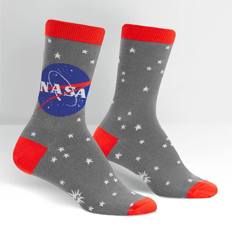 Best Choice Sock It To Me Women's Crew Socks - Stargazer (NASA)-(Glow in the Dark)