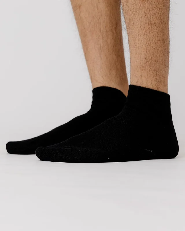 Daily Special Solid Black Short Socks