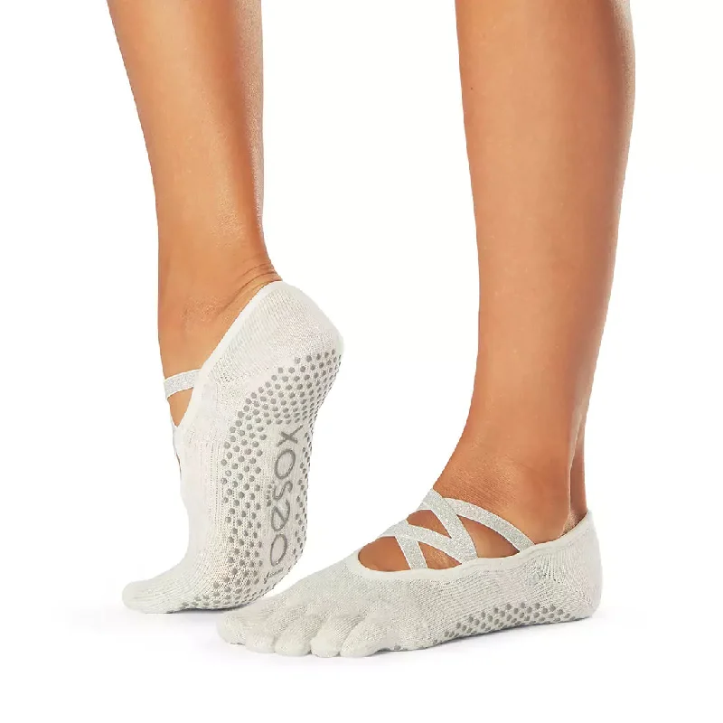 Weekend-Only Price Drops TOESOX Grip Full Toe Elle - White Sand