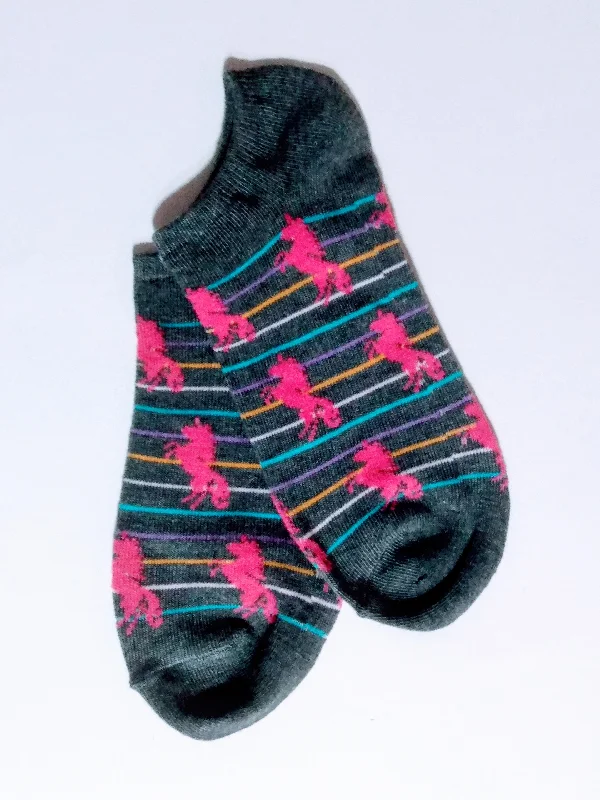 Lowest Rates Unicorn Striped Ankle Socks