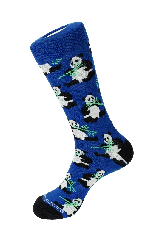 Weekend Shopping Bliss Panda Eating Crew Sock