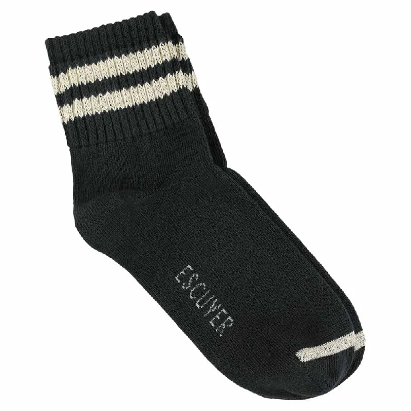 Year-End Clearance Women Ankle Socks Off Black / Ecru