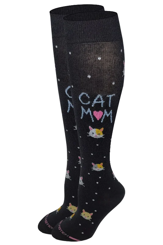 Weekend Savings Fiesta Women Cat Mom Design Compression Knee High Socks