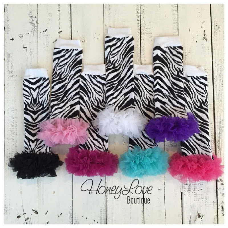 Closeout Deal Leg Warmers - Zebra Print